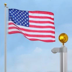 Yescom 30' Sectional Aluminum Flagpole With Us Flag Ball Kit 9 Yescom 30' Sectional Aluminum Flagpole With Us Flag Ball Kit -EZ Vane Shop 65e1697f0bef2427 4706 w800 h800 b0 p0