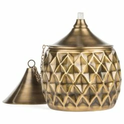 H Potter Brass Torch, Garden, Deck, Patio, Table Top, Outdoor Lighting