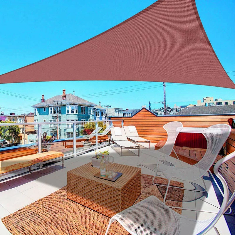 A+ Yescom 20 Ft 95% UV Block Triangle Sun Shade Sail Canopy Outdoor Patio Net - Image 5