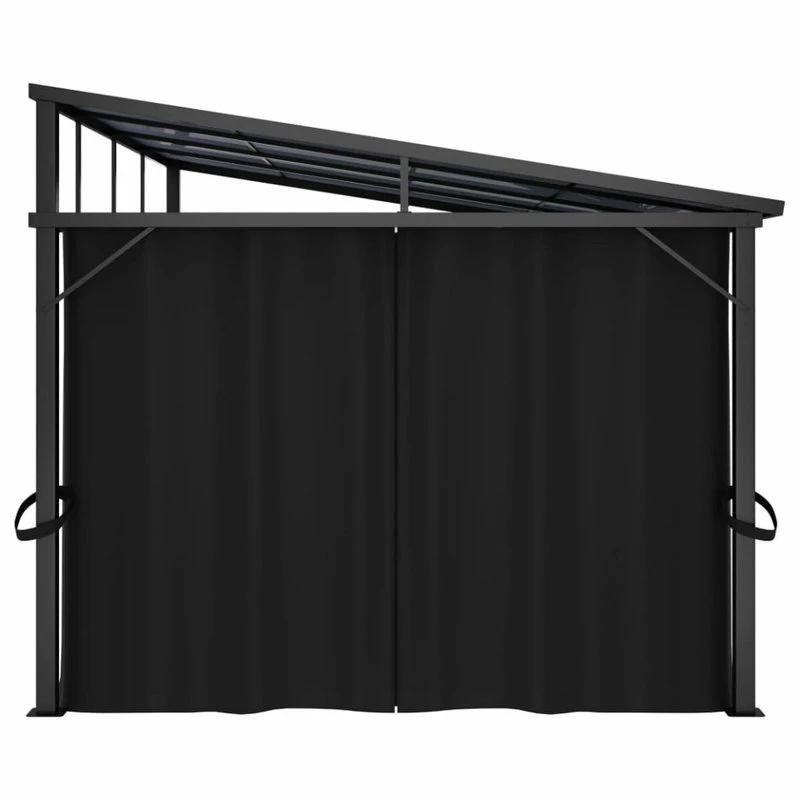 Vida XL International B.V. VidaXL Gazebo With Curtain Anthracite Garden Canopy Shelter Party Tent Marquee 10 Vida XL International B.V. VidaXL Gazebo With Curtain Anthracite Garden Canopy Shelter Party Tent Marquee - Image 8