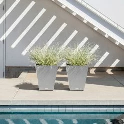 Veradek Nobleton Square Planter, Charcoal, 18" -EZ Vane Shop 68c1e5b90179609f 9627 w800 h800 b0 p0