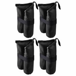 Yescom 4 Pcs Weight Sand Bag W/ Grommet For Outdoor EZ Pop Up Canopy Tent Gazebo Black