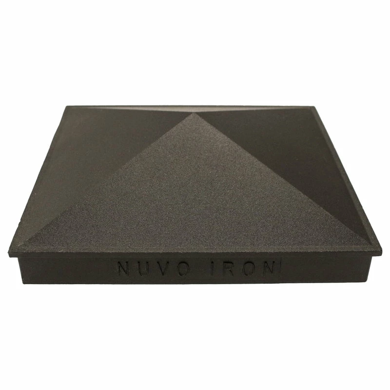 Nuvo Iron Decorative Pyramid Aluminium Post Cap For 7.5" X 7.5" / 8" X 8" Posts - Black - Image 3