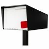 Modern Mailbox Post Mounted Mailbox, Two Tone Black, Black/White, Post Included