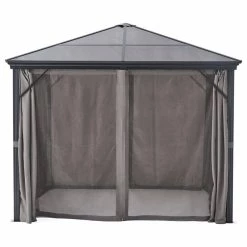 GDFStudio GDF Studio Bali Outdoor 10'x10' Aluminum Framed Gazebo With Curtains, Gray/Black 21 GDFStudio GDF Studio Bali Outdoor 10'x10' Aluminum Framed Gazebo With Curtains, Gray/Black -EZ Vane Shop 6b51348f02382c94 8199 w800 h800 b1 p0