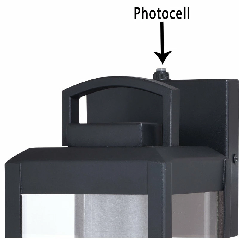 Vaxcel Kinzie 1 Light Dusk To Dawn Outdoor Wall Lantern Clear Glass, Textured Black, 5- - Image 3