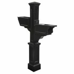 Mayne - Outdoor Products Of Distinction Mayne Signature Plus Weatherproof Traditional Plastic Mail Post In Black
