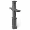 Mayne - Outdoor Products Of Distinction Mayne Newport Plus Double Traditional Plastic Mail Post In Graphite Gray