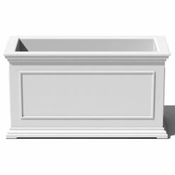 Veradek Brixton Long Planter, 33", White