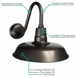 Cocoweb Inc. 22" Oldage LED Wall Light With Rustic Arm, Black 13 Cocoweb Inc. 22" Oldage LED Wall Light With Rustic Arm, Black -EZ Vane Shop 7161922900a6ac5e 9936 w800 h800 b1 p0