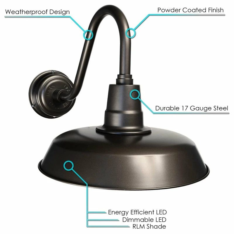 Cocoweb Inc. 22" Oldage LED Wall Light With Rustic Arm, Black 7 Cocoweb Inc. 22" Oldage LED Wall Light With Rustic Arm, Black - Image 5