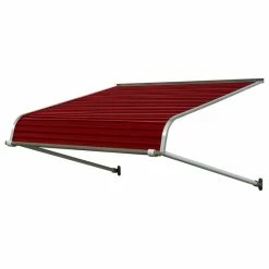 NuImage Awnings 1100 Series Aluminum Door Canopy 84"x42" Projection, Brick Red