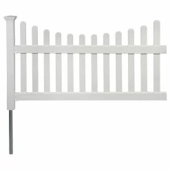 WamBam Fence Inc. Permanent All American Vinyl Picket Fence With No-Dig Post And Anchor Kit