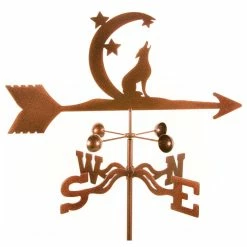 EZ Vane LLC Coyote With Moon And Stars Weathervane With Deck Mount