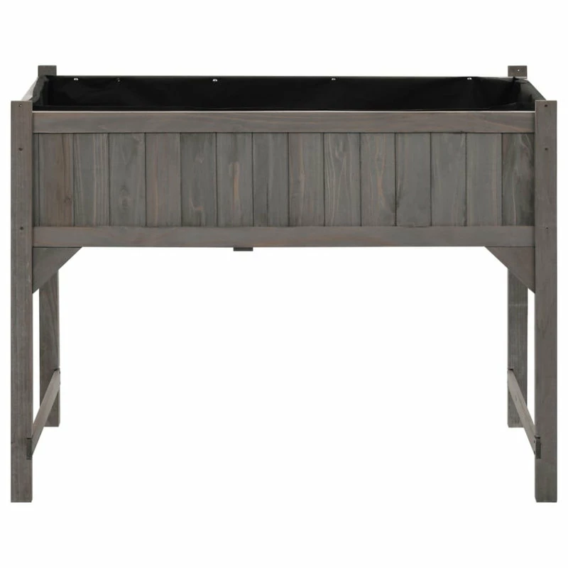 Vida XL International B.V. VidaXL Solid Fir Wood Raised Bed With Greenhouse 43.3"x21.3"x47.2" Flower Box - Image 8