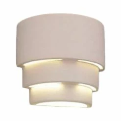 AmeriTec Lighting Dara Outdoor Wall Light, Paintable Bisque, Closed Top