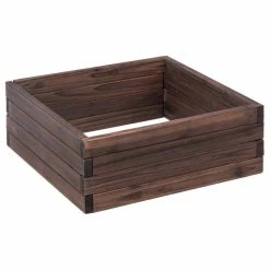 Costway Square Raised Garden Bed Flower Vegetables Seeds Planter Elevated Box