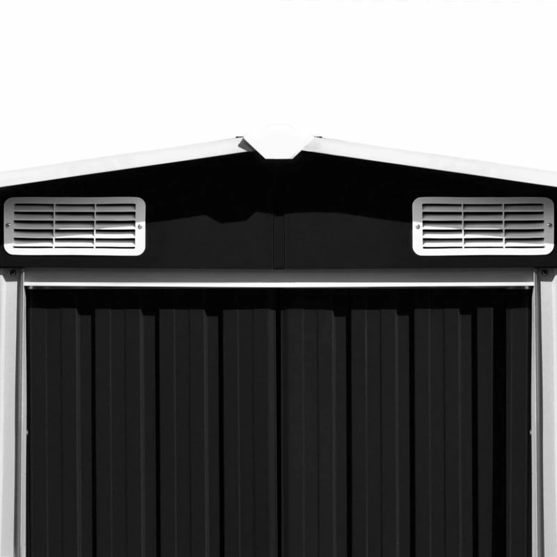 Vida XL International B.V. VidaXL Garden Shed With Sliding Doors 154.3" Metal Anthracite Tool Log Cabin 7 Vida XL International B.V. VidaXL Garden Shed With Sliding Doors 154.3" Metal Anthracite Tool Log Cabin - Image 5