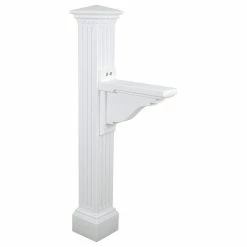 Mayne - Outdoor Products Of Distinction 58"H X 26 1/2"D X 9"W Manchester Mailbox Post, White