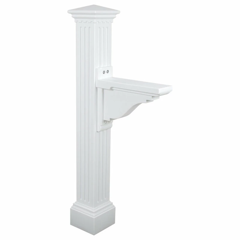 Mayne - Outdoor Products Of Distinction 58"H X 26 1/2"D X 9"W Manchester Mailbox Post, White