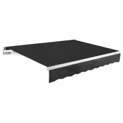 Awntech Corporation 16' Maui-Lx Right Motor With Remote Retractable Awning, Black