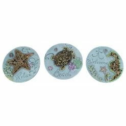 Chesapeake Bay Welcome Beach Relax Decorative Coastal Stepping Stones Or Wall Hangings Set