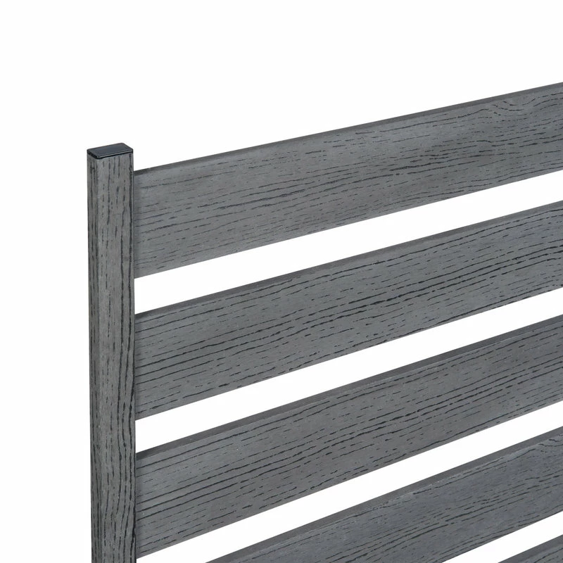 WamBam Fence Inc. No-Dig Charcoal WoodTek Vinyl Maui Garden Fence Kit (3 Panels) - Image 8