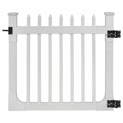 WamBam Fence Inc. Nantucket Vinyl Picket Gate With Stainless Steel Hardware