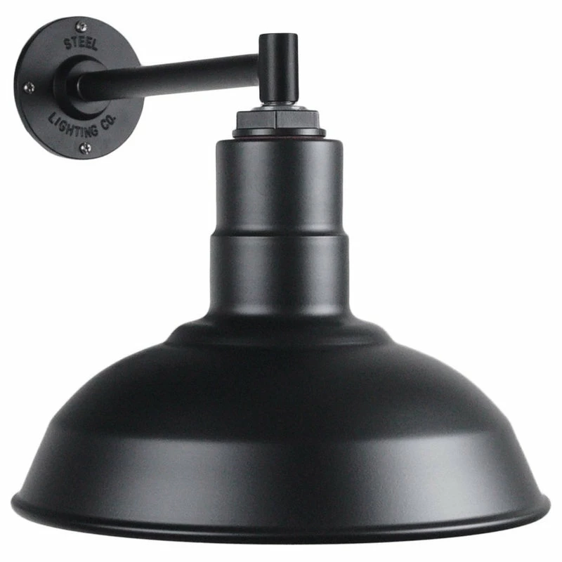 Steel Lighting Co. Modern Farmhouse Barn Light, The Westchester, Matte Black, 11" Straight Arm - Image 2