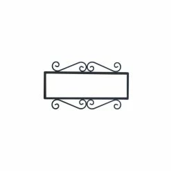 Fine Crafts & Imports Wrought Iron House Number Frame Mission 5