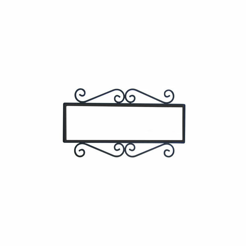 Fine Crafts & Imports Wrought Iron House Number Frame Mission 5