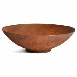 Veradek Metallic Series Round Corten Steel Bowl Planter, 22"