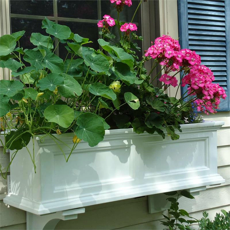 Mayne - Outdoor Products Of Distinction Mayne Fairfield 3ft Traditional Plastic Window Box In White - Image 2
