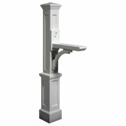 Mayne - Outdoor Products Of Distinction 8"W X 25"D X 56"H Newport Plus Mailbox Post, White