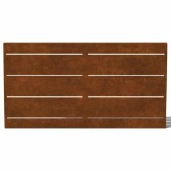 Veradek Alta Corten Steel Decorative Screen Panel, Linear