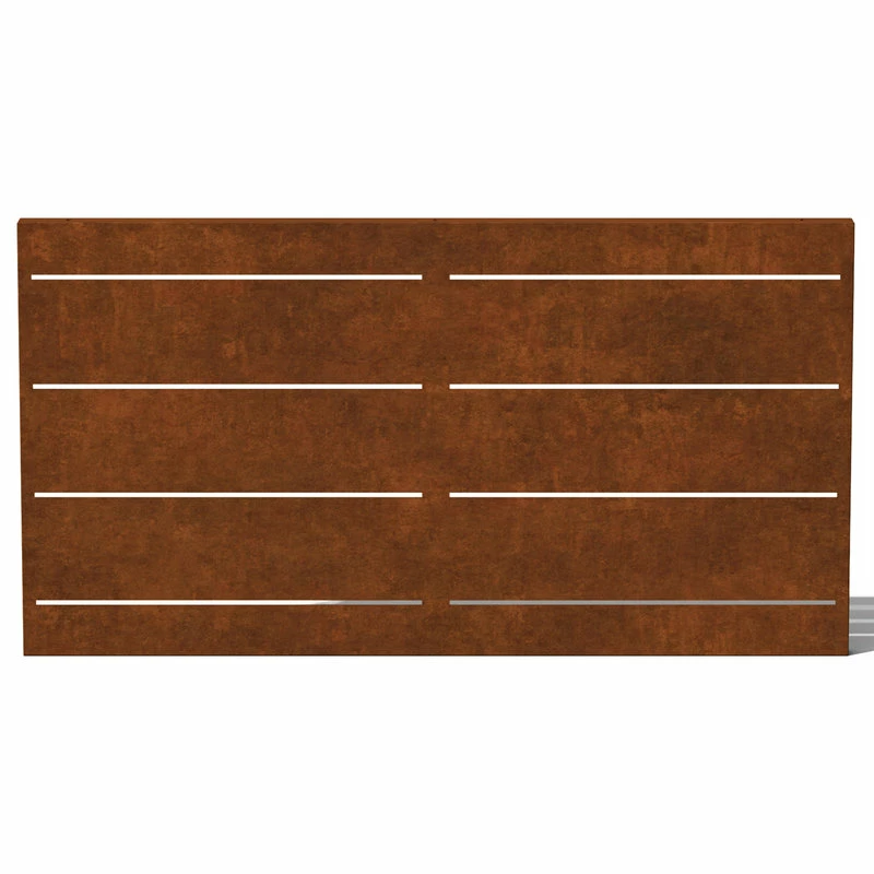 Veradek Alta Corten Steel Decorative Screen Panel, Linear 3 Veradek Alta Corten Steel Decorative Screen Panel, Linear
