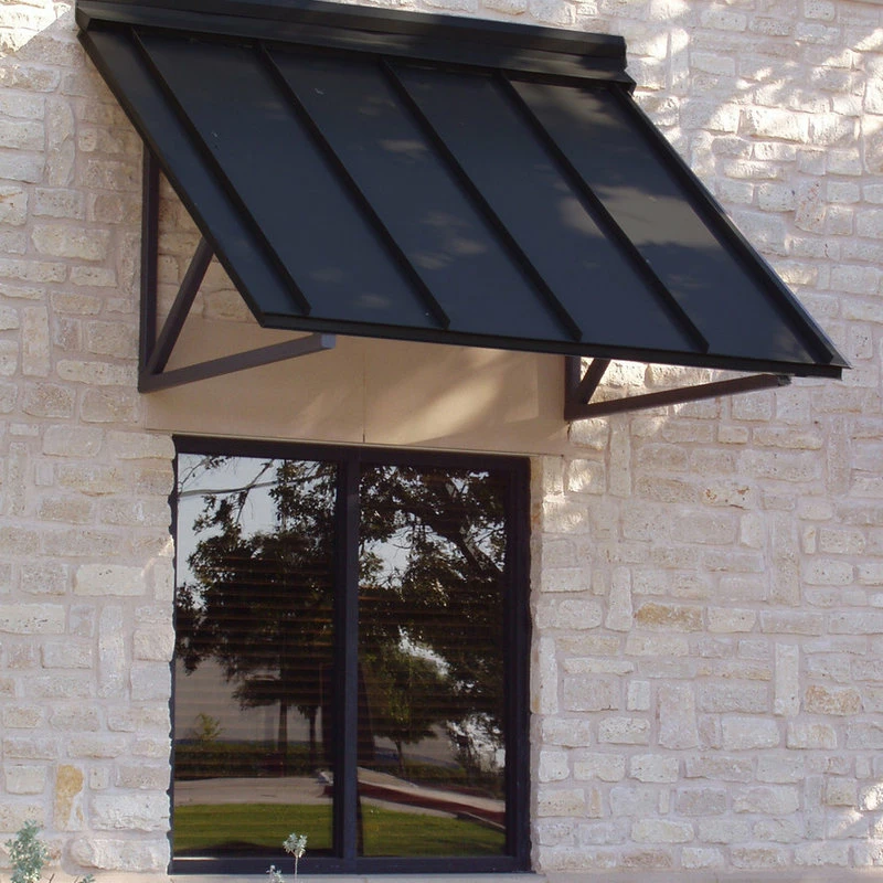 Awntech Corporation 4' Houstonian Metal Standing Seam Awning, Black - Image 2