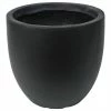 LuxenHome Round Black Finish Planter (Medium)