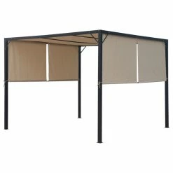GDFStudio GDF Studio Wendy Outdoor Steel Framed 10' By 10' Gazebo, Beige