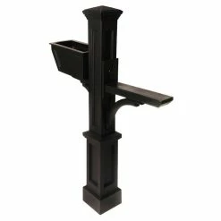 Mayne - Outdoor Products Of Distinction Mayne Westbrook Plus Traditional Plastic Mail Post In Black