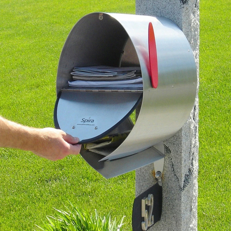 Σπείρα Spira Post Mounted Mailbox, Stainless Steel - Image 2
