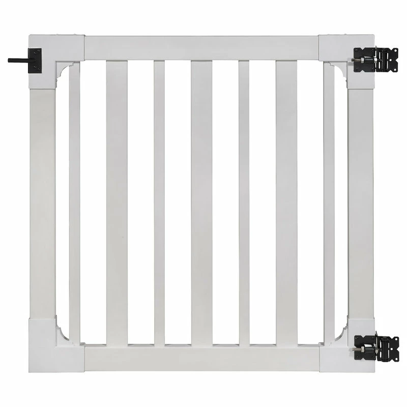 WamBam Fence Inc. Sturbridge Vinyl Yard & Pool Gate W/Hardware, 4'x4'