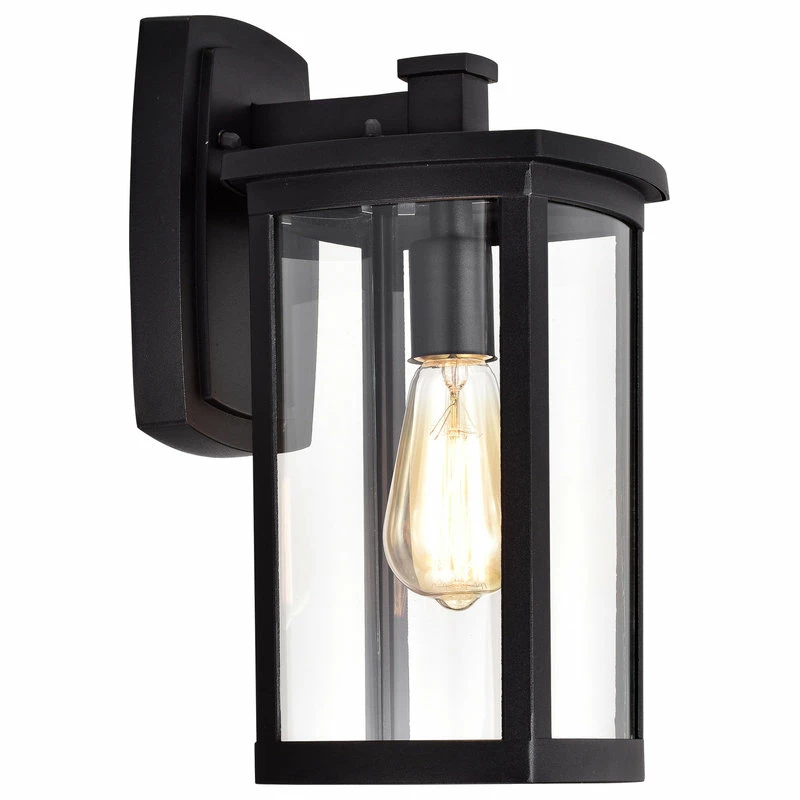 CHLOE Lighting, Inc. CHLOE Lighting QUILL Transitional 1-Light Textured Black Outdoor Wall Sconce