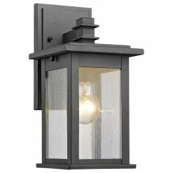 CHLOE Lighting, Inc. Tristan 1 Light Outdoor Wall Sconce 12" High, Textured Black