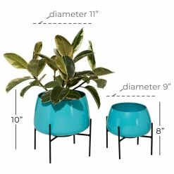 Brimfield & May Modern Teal Metal Planter 51973 16 Brimfield & May Modern Teal Metal Planter 51973 -EZ Vane Shop 8d01d308033f3b10 7951 w800 h800 b1 p0