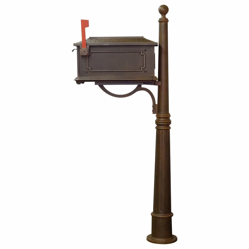 Special Lite Products Company Kingston Curbside Mailbox With Ashland Mailbox Post Unit, Copper - Image 5
