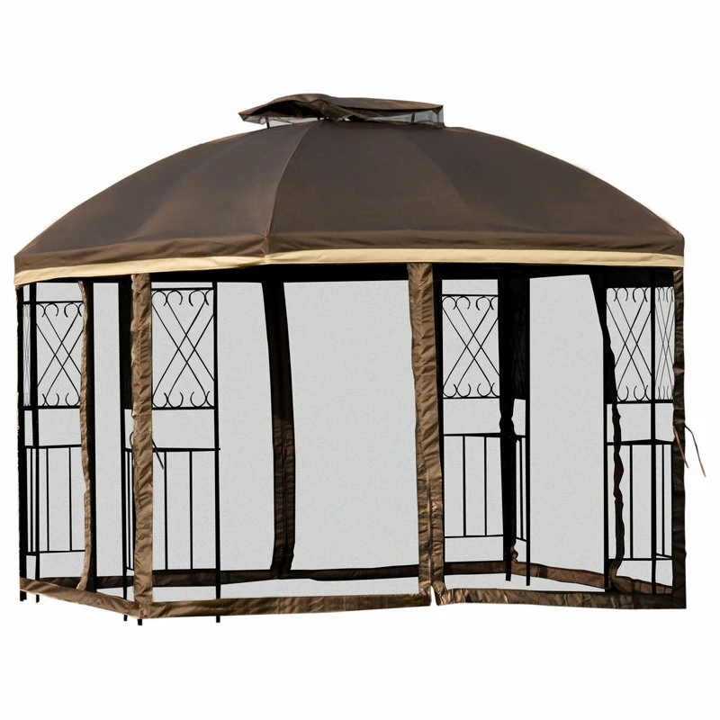 VidaDeals Outdoor 10'x10" Gazebo - Brown
