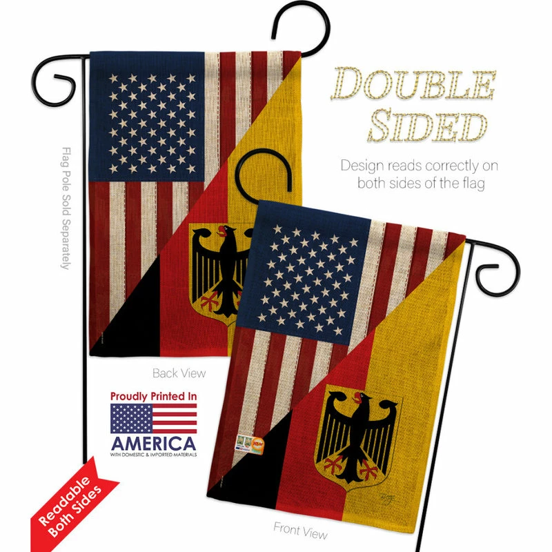 Breeze Decor US German Friendship Flags Of The World US Friendship Garden Flag Set - Image 2