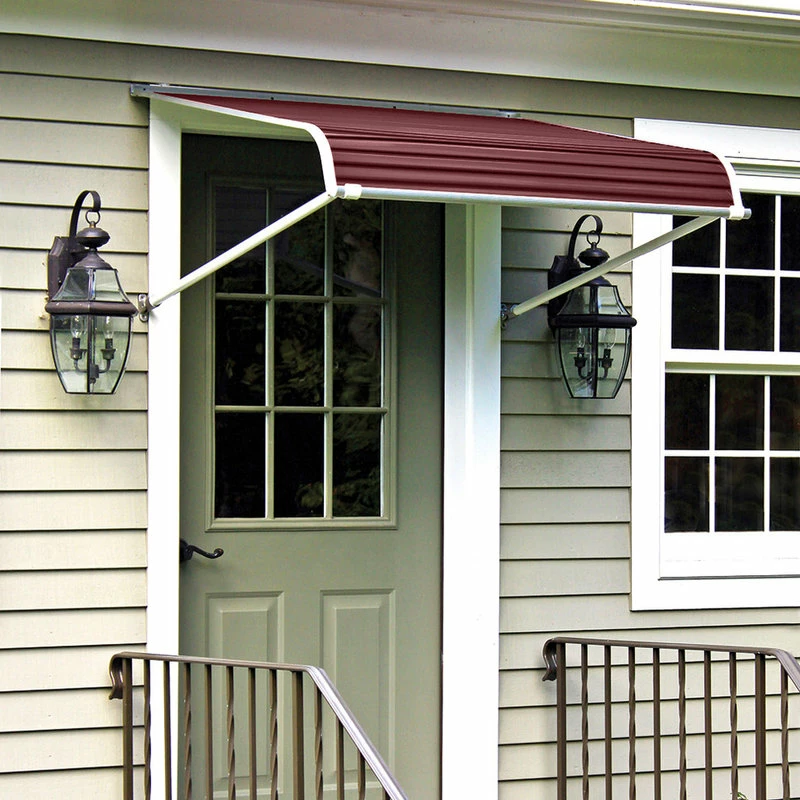 NuImage Awnings 1100 Series Aluminum Door Canopy 54"x54" Projection, Burgundy - Image 3