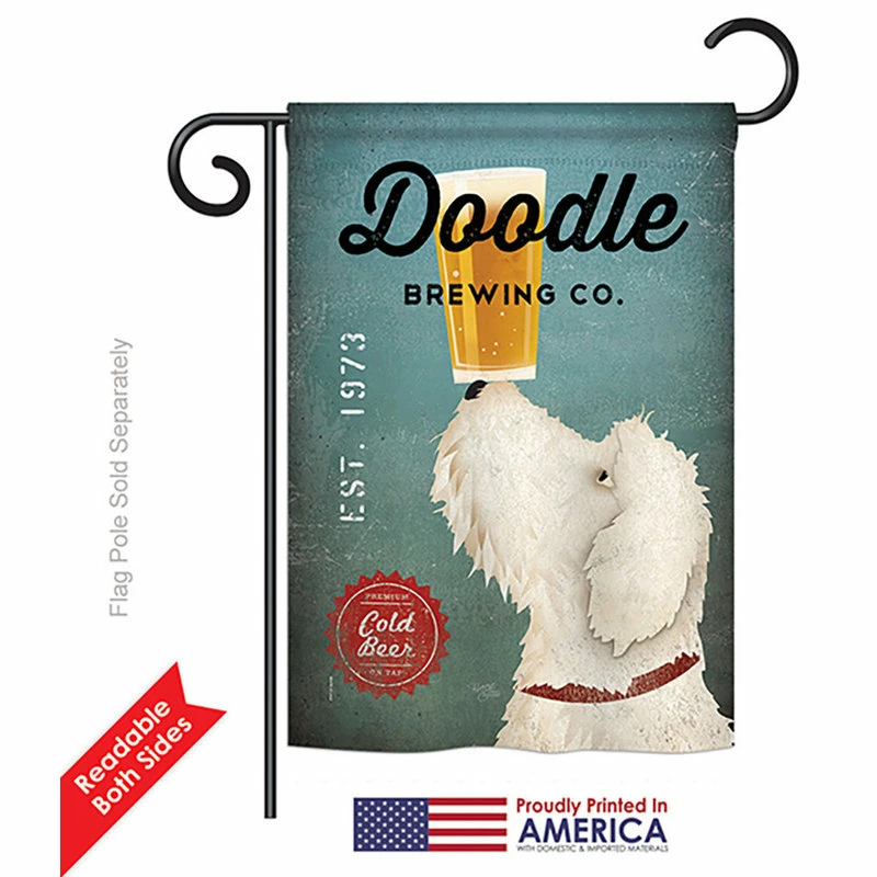 Breeze Decor Doodle Brewing Nature, Everyday Garden Flag 13"x18.5" - Image 2